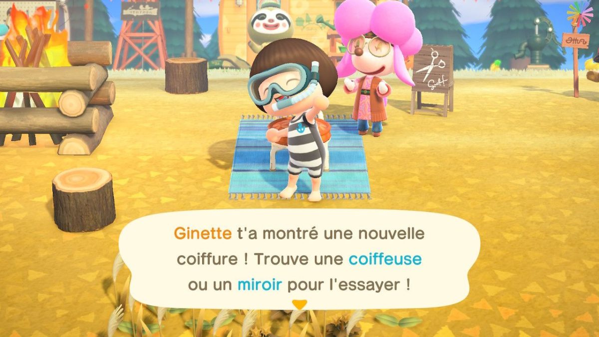 Ginette, la coiffeuse et ses coiffures à apprendre dans Animal Crossing
