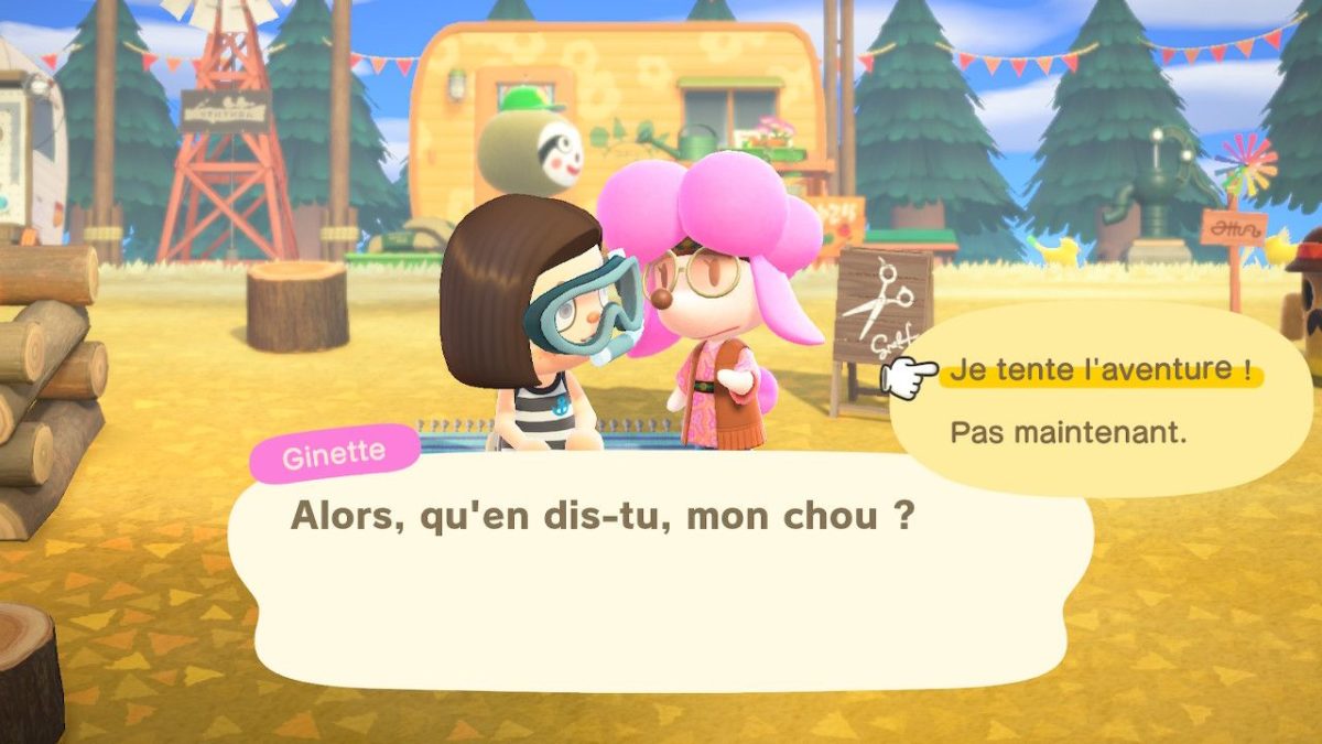 Ginette, la coiffeuse et ses coiffures à apprendre dans Animal Crossing