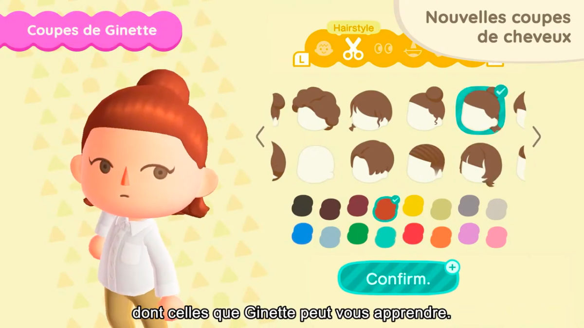 Changer de look : coiffures et visage dans Animal Crossing New Horizons