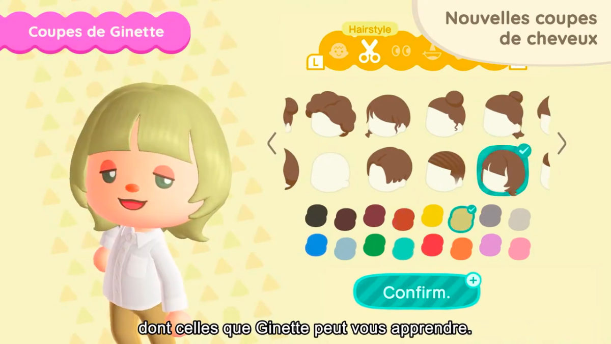 Changer de look : coiffures et visage dans Animal Crossing New Horizons