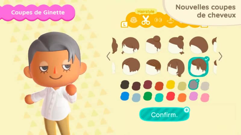 Changer de look : coiffures et visage dans Animal Crossing New Horizons
