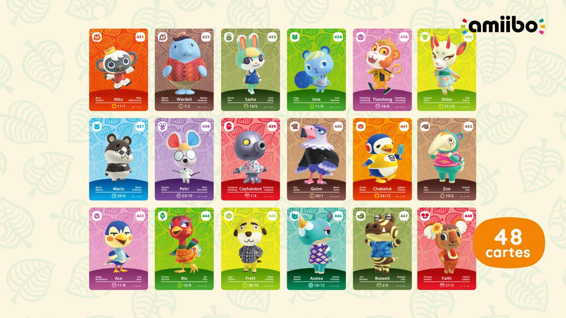 Paquet de 3 cartes Animal Crossing - Série 5 (1 carte spéciale + 2