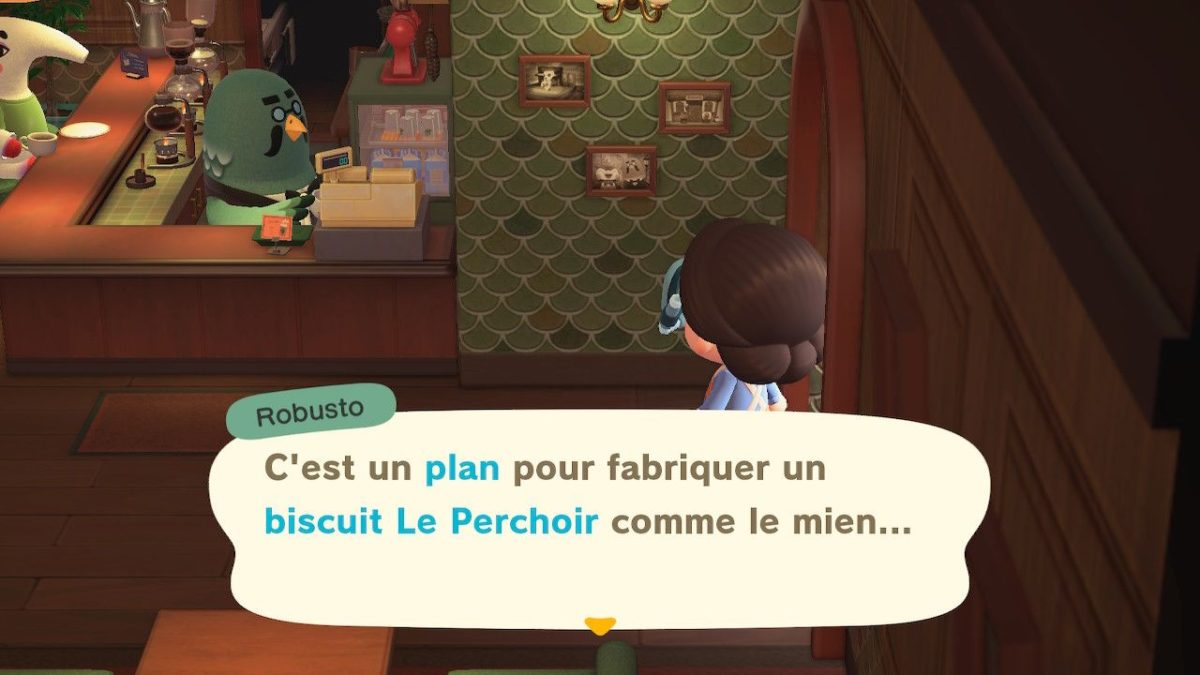 Robusto et le café dans Animal Crossing New Horizons