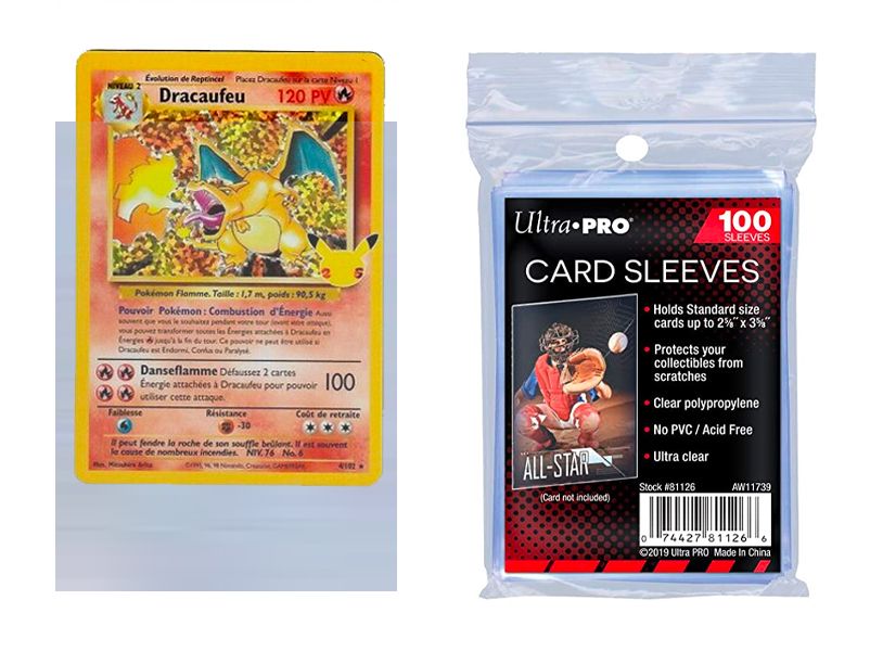Pochettes Protection Cartes : Lot de 100 format Standard (Pokemon