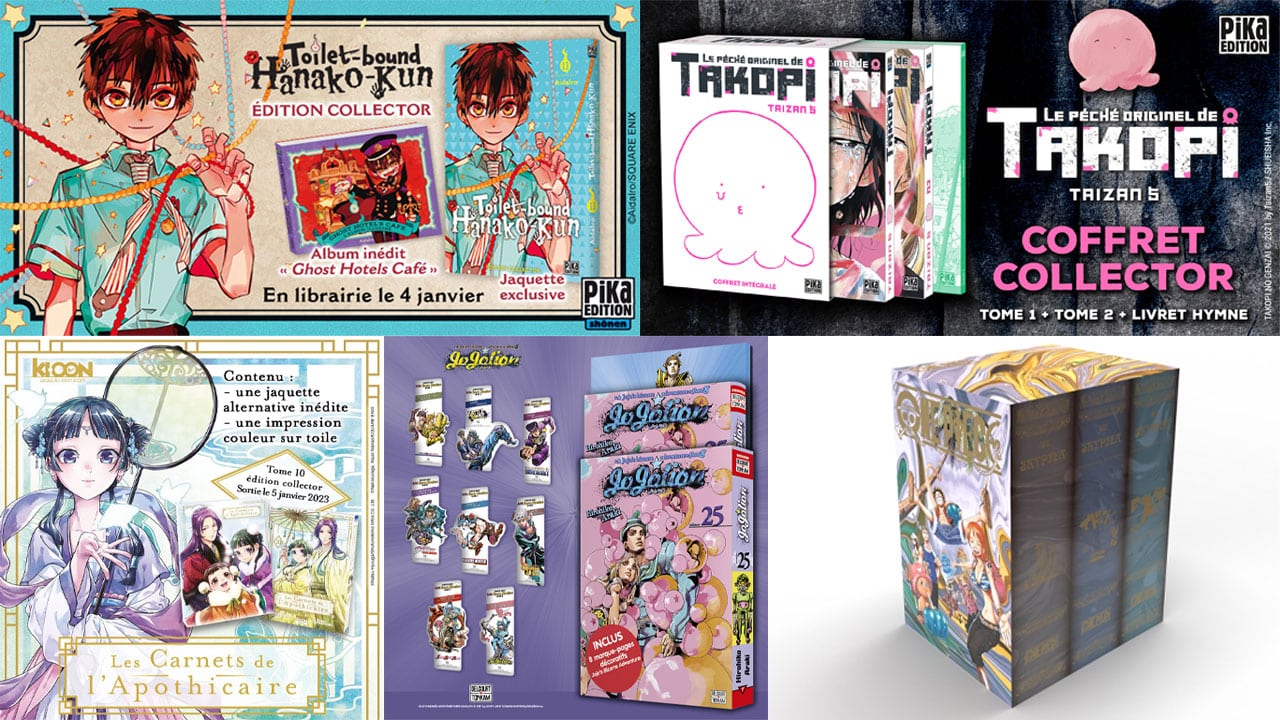 Planning des sorties des éditions collectors et limitées de mangas