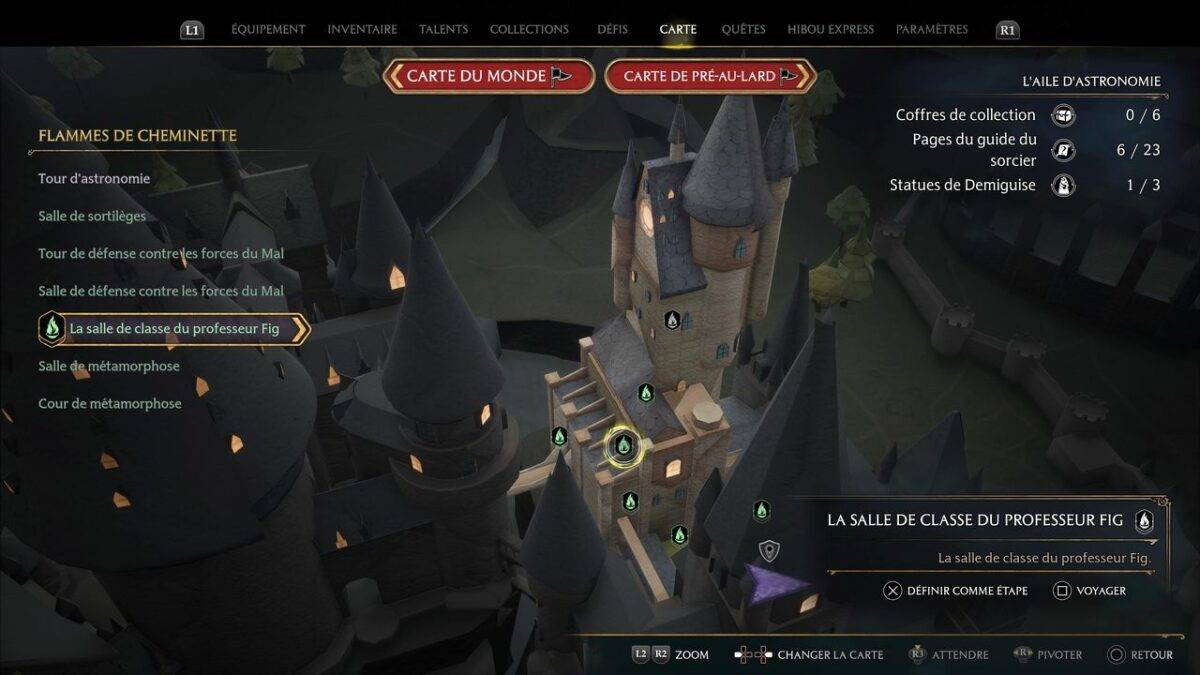 Localisation de toutes les statues Lune de Demiguise dans Hogwarts Legacy