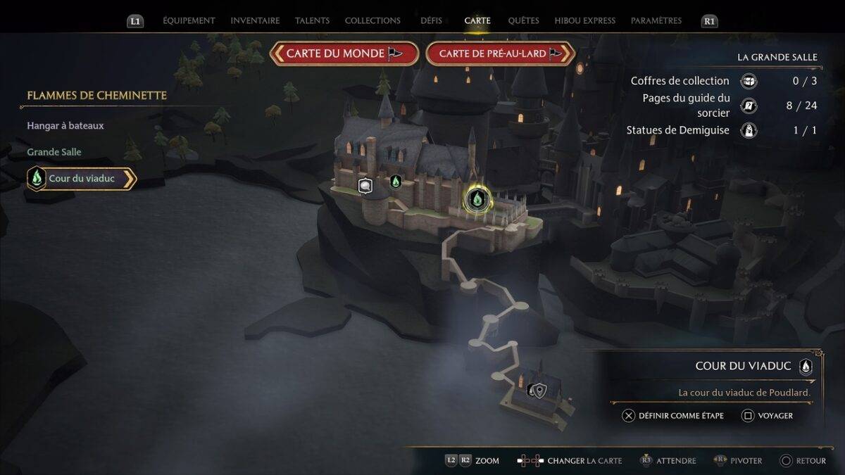 Localisation et percer les secrets de Poudlard dans Hogwarts Legacy