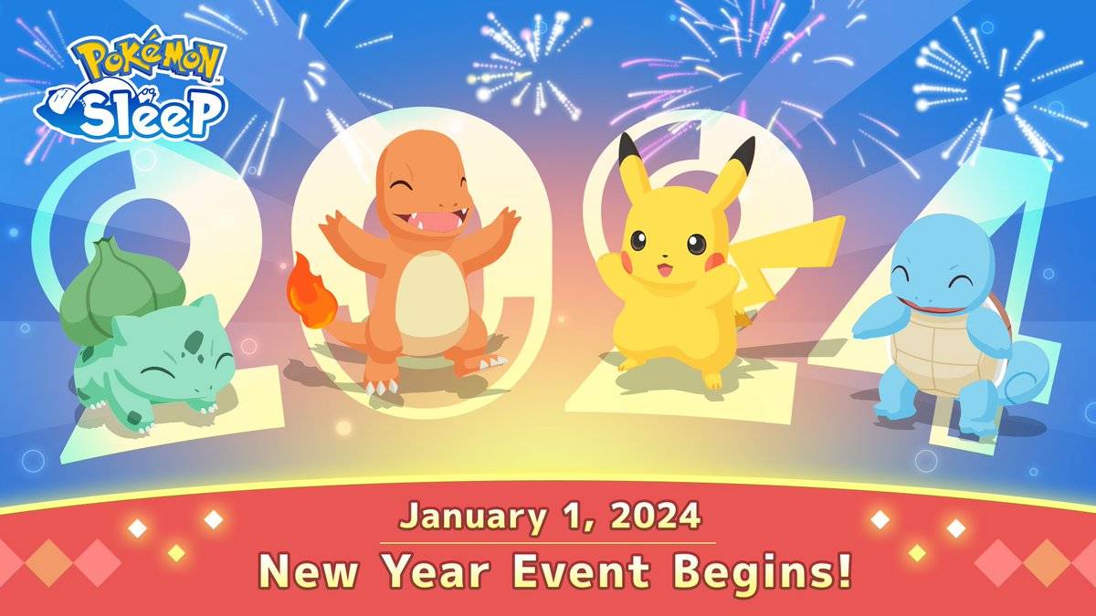 Le Nouvel An 2024 et ses bonus débarque dans Pokémon Sleep - Margxt