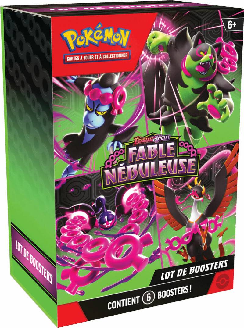 Pokémon JCC – Coffret Illustration Spéciale Écarlate & Violet Fable Nébuleuse – Hyporoi-ex Brillant + 5 Boosters